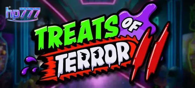 Tampilan visual bertema horor kuliner dalam permainan slot Treats of Terror II